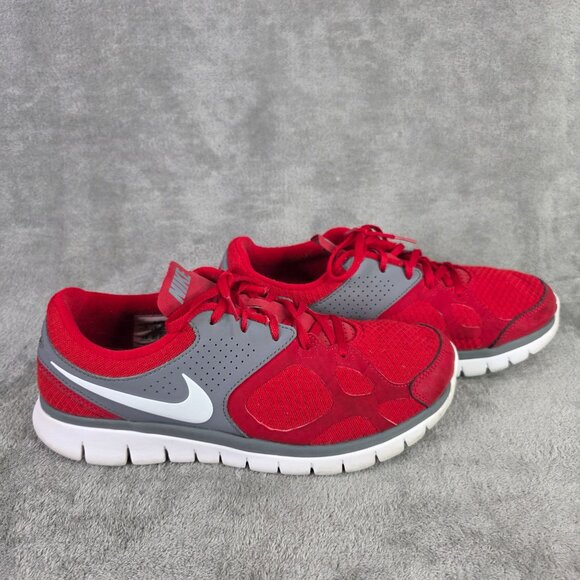 Mens Nike Flex 2012 Red & Gray Running Shoes Lightweight Mesh Size 10 - Picture 8 of 9